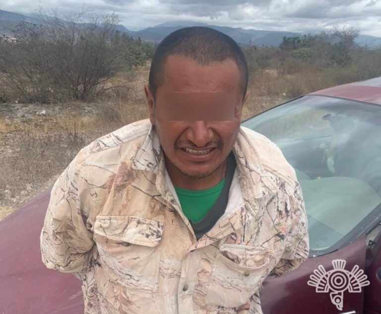 En Tehuacán, Policía Estatal detiene a presunto líder de banda dedicada al robo de transporte