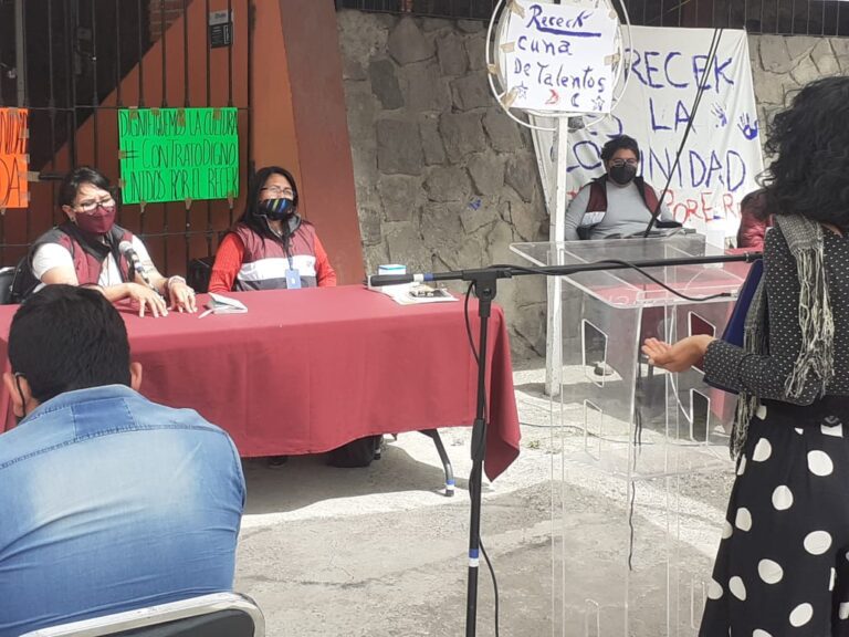 No defendemos un privilegio sino un trabajo digno: extalleristas del Teatro Recek