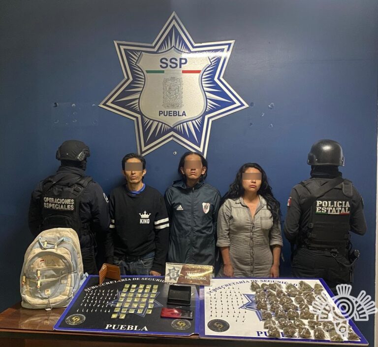 Captura SSP a tres por transportar más de 180 dosis de aparente droga