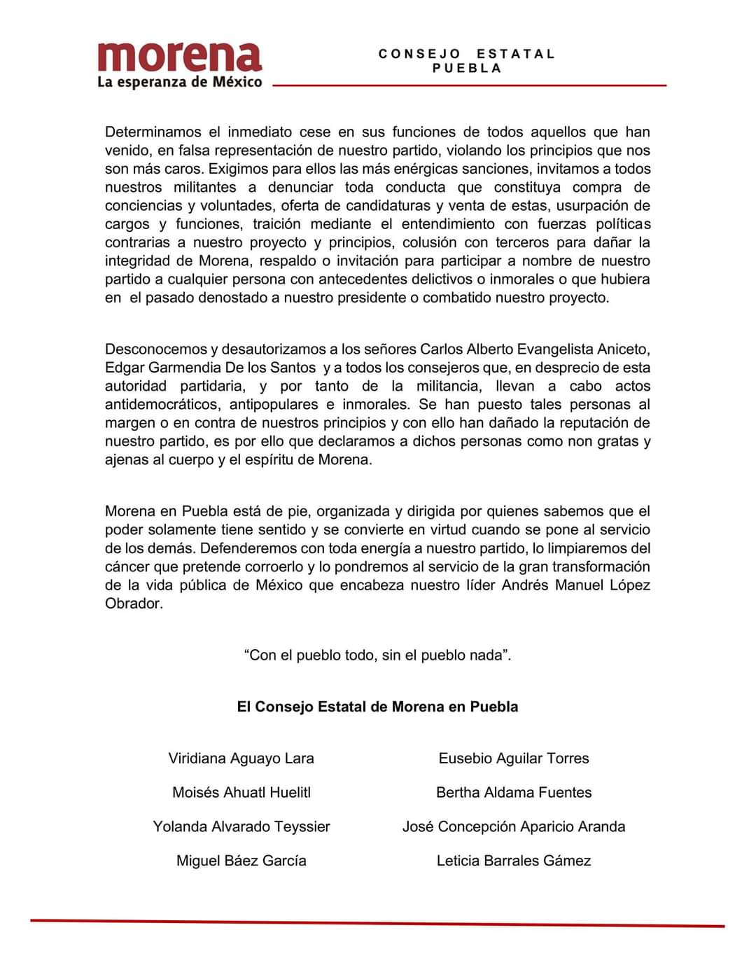 Consejeros de Morena rechazan a Edgar Garmendia