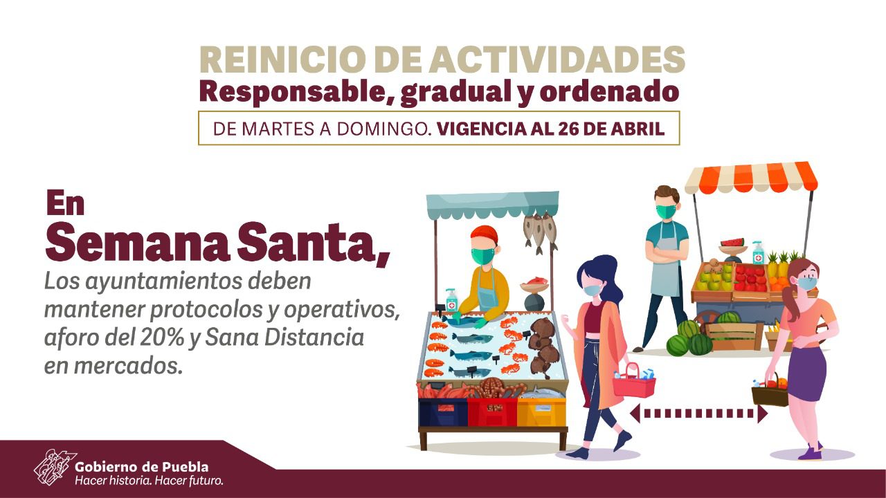 En Puebla, luz verde a eventos sociales con aforo del 20% por pandemia