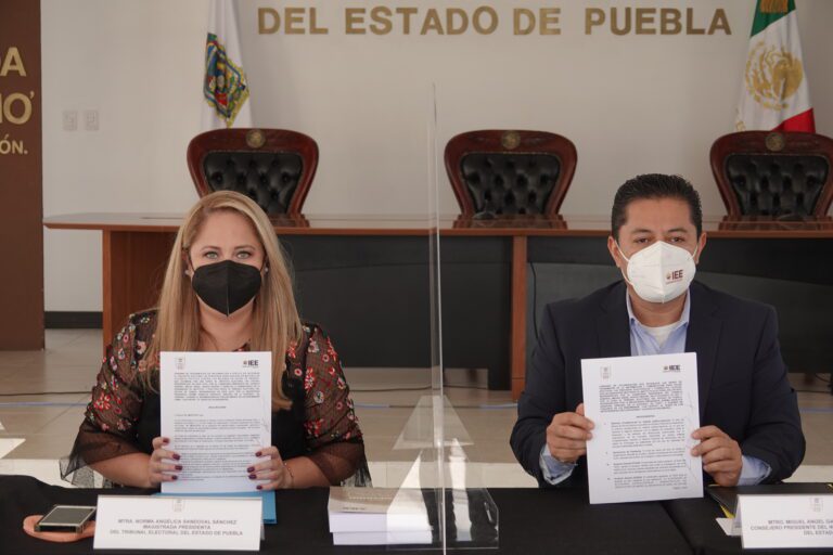 Suscriben convenios de colaboración TEEP e IEE