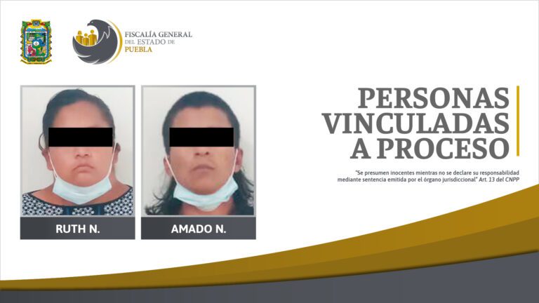 Fiscalía obtuvo vinculación a proceso de madre y padrastro por feminicidio de niña en Atlixco