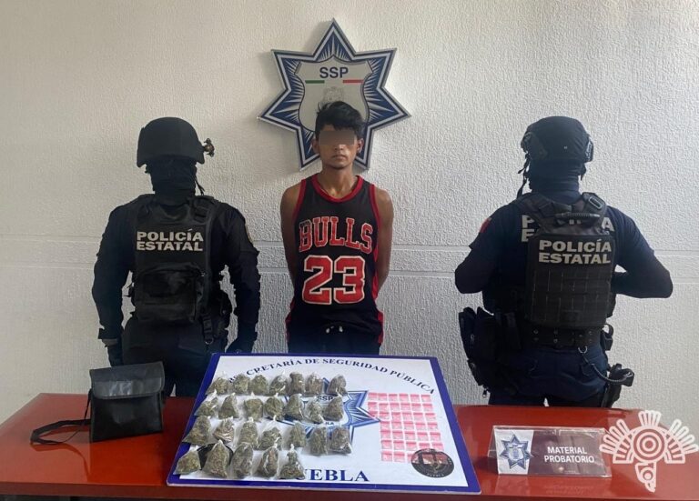 Policía Estatal captura a presunto distribuidor de droga al sur de la ciudad