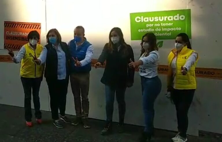 Clausuran de forma simbólica, candidatos de «Va por México» obras en el Centro Histórico