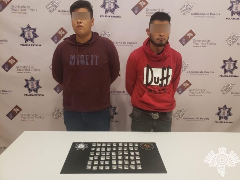 Presuntos narcomenudistas son capturados por la Policía Estatal