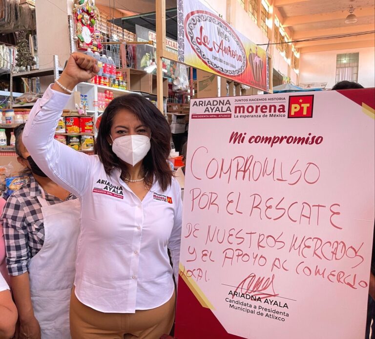 Ariadna Ayala se compromete al rescate de los mercados y apoyo al comercio local