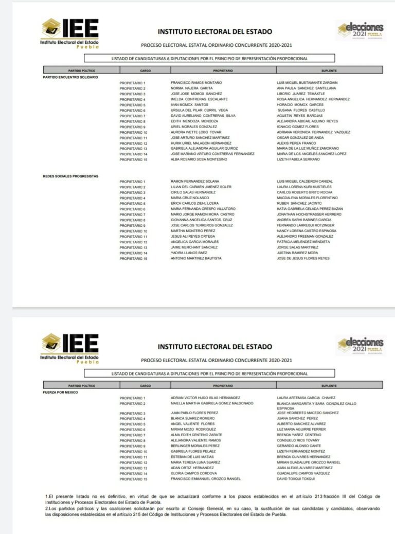 Dirigentes partidistas, ex diputados y ex funcionarios se agandallan pluris, IEE publica lista