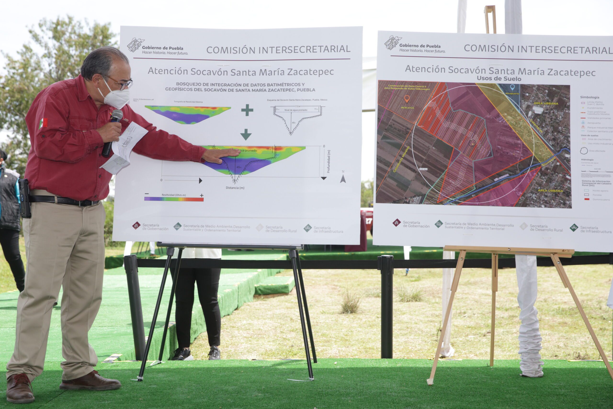 “Gobierno del estado responde por su gente” MBH; realiza gira de trabajo en la zona del socavón