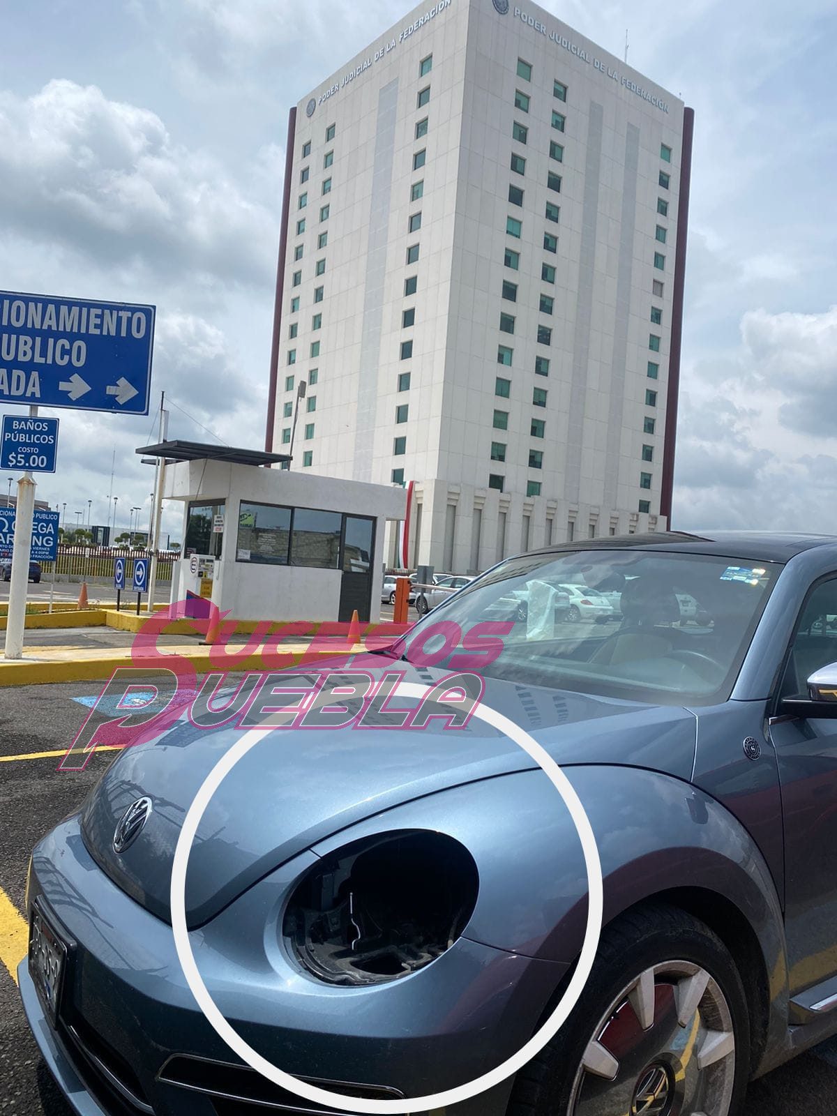 Roban autopartes en estacionamiento Omega de Ciudad Judicial