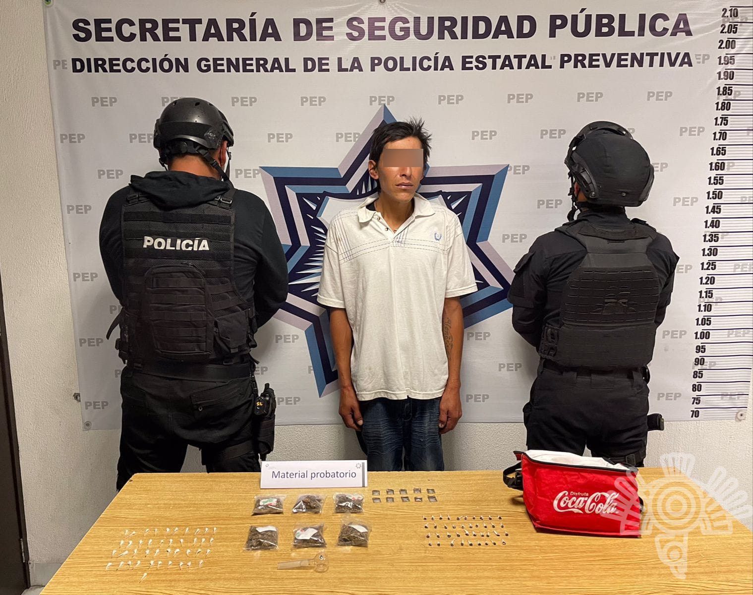 Captura Policía Estatal a presunto distribuidor de droga