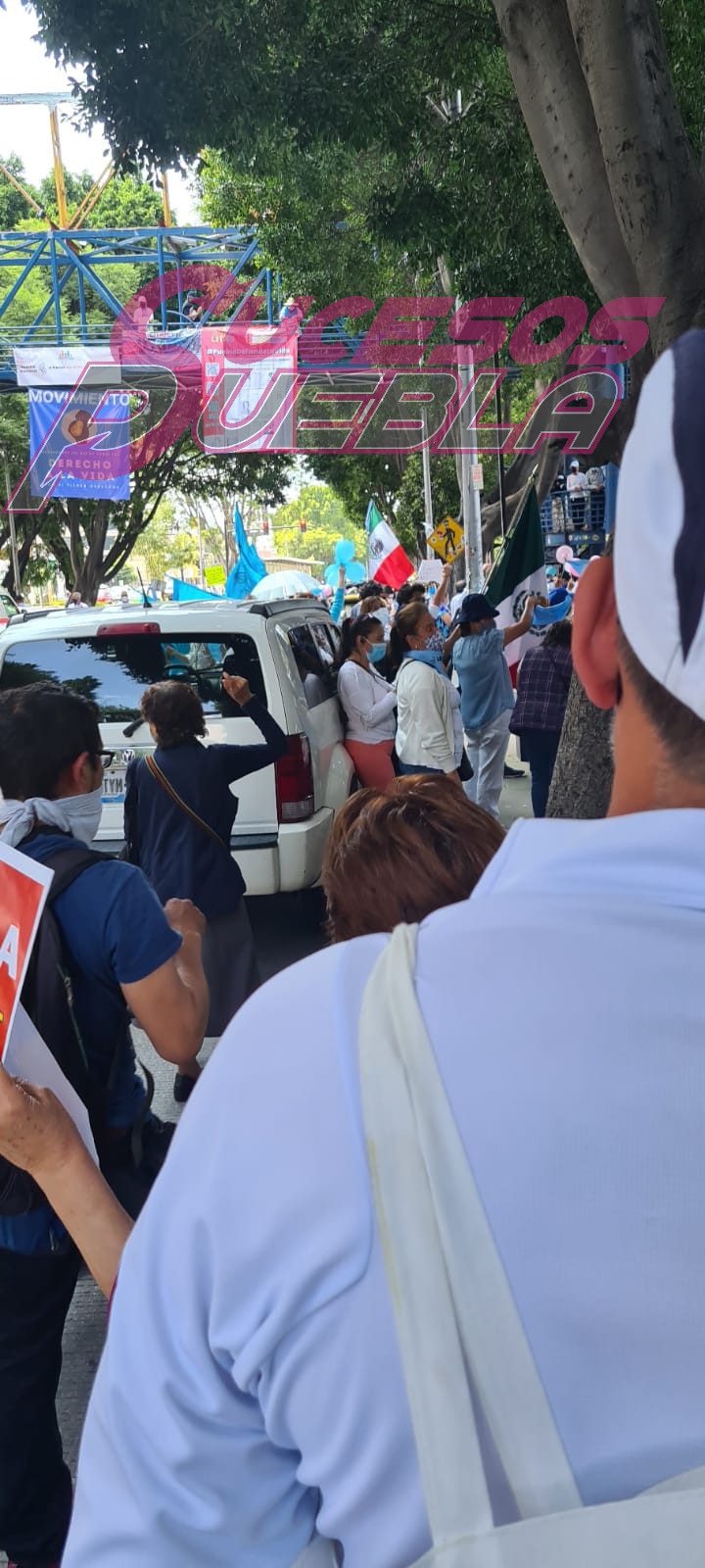 Se manifiestan en contra de la despenalización del aborto en Puebla