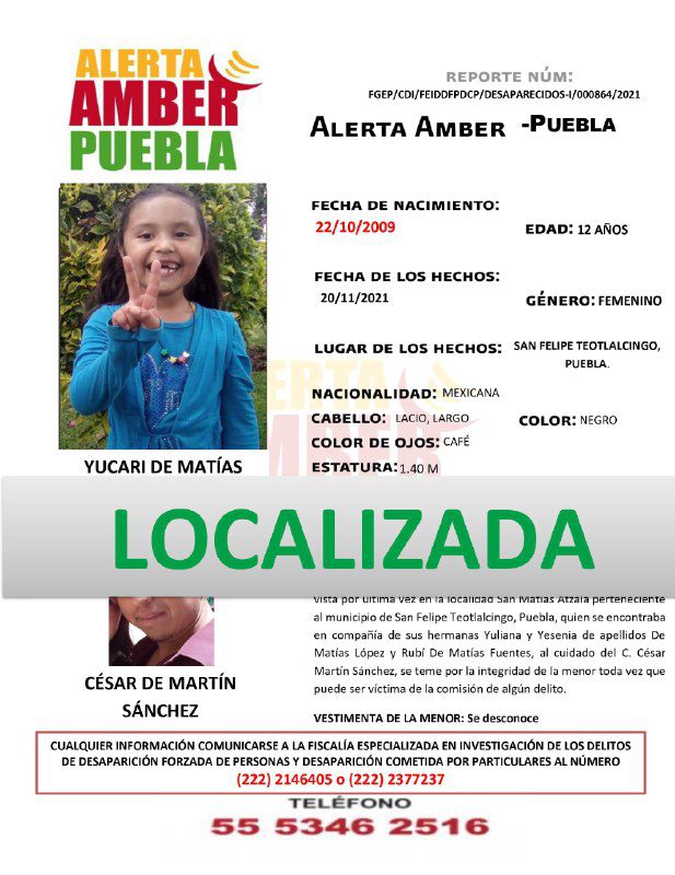 A través de Alerta Amber se localizó a cuatro hermanas menores de edad