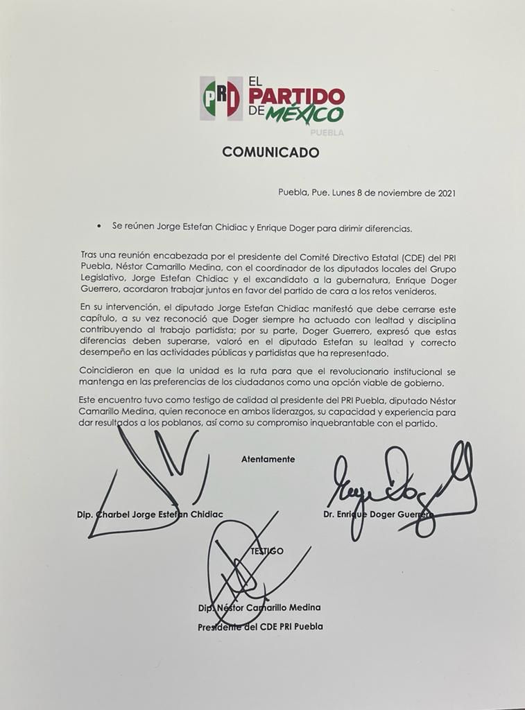 Hacen las pases Enrique Doger, Jorge Estefan y Néstor Camarillo, pese acusaciones de traición