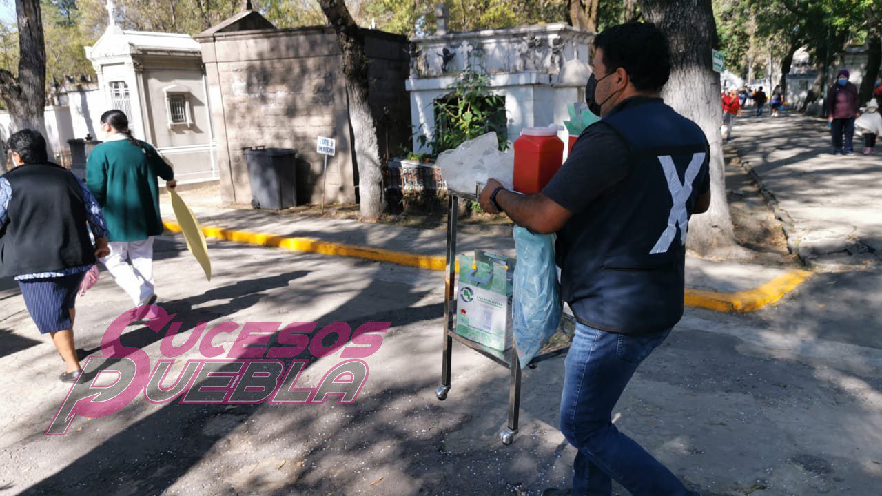 Inició en panteón municipal de Puebla la vacunacion contra la Influenza