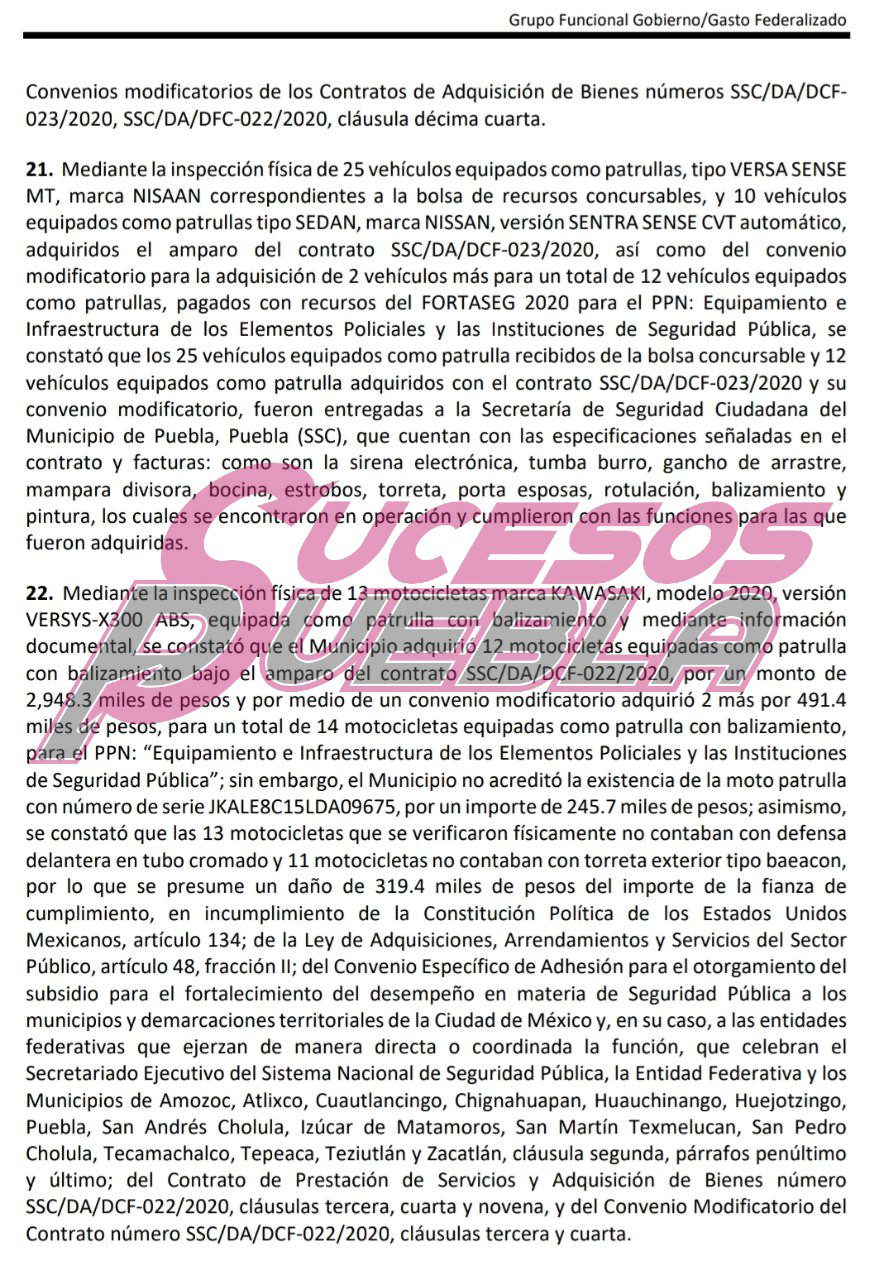 Detecta ASF uso irregular de fondos para seguridad durante gestión de Claudia Rivera