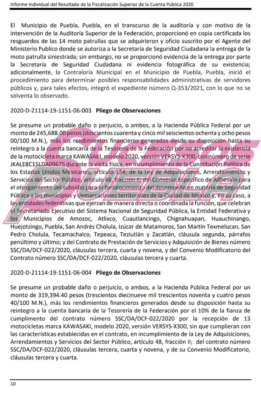 Detecta ASF uso irregular de fondos para seguridad durante gestión de Claudia Rivera