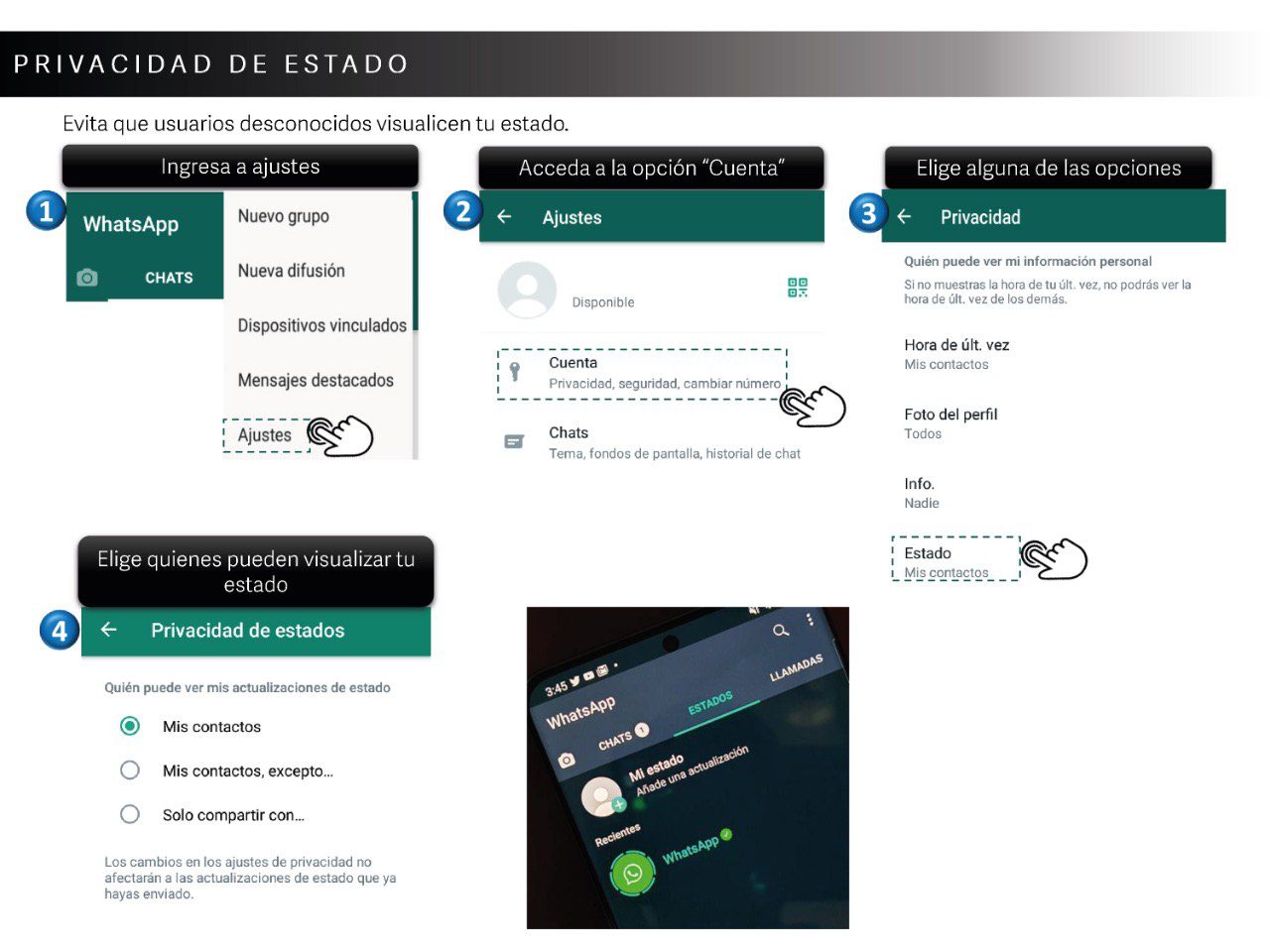 Llama Policía Estatal Cibernética a usuarios de WhatsApp activar medidas de seguridad