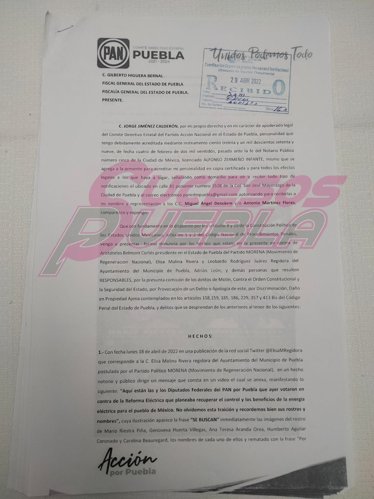 PAN presenta denuncia por la vandalización de instalaciones municipales