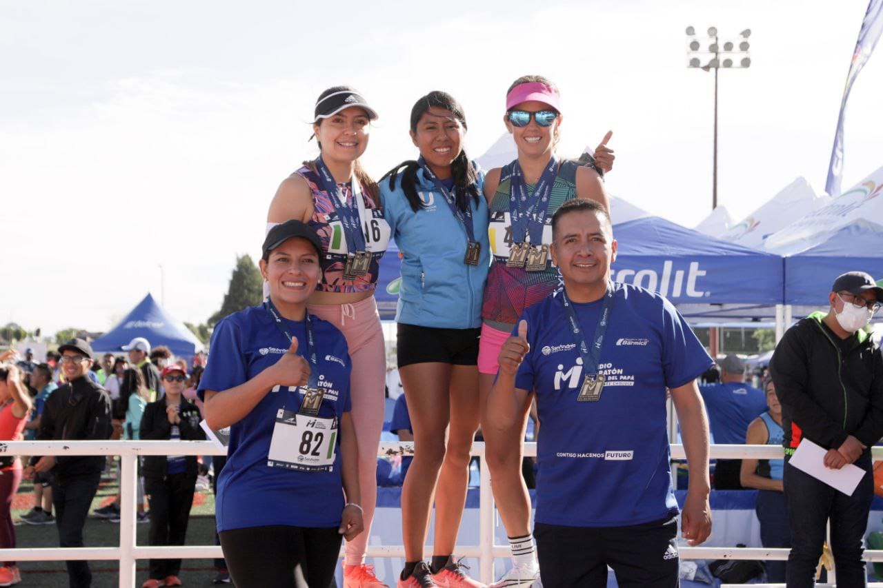 Con éxito se realizó el medio maratón del día del papá en San Andrés Cholula