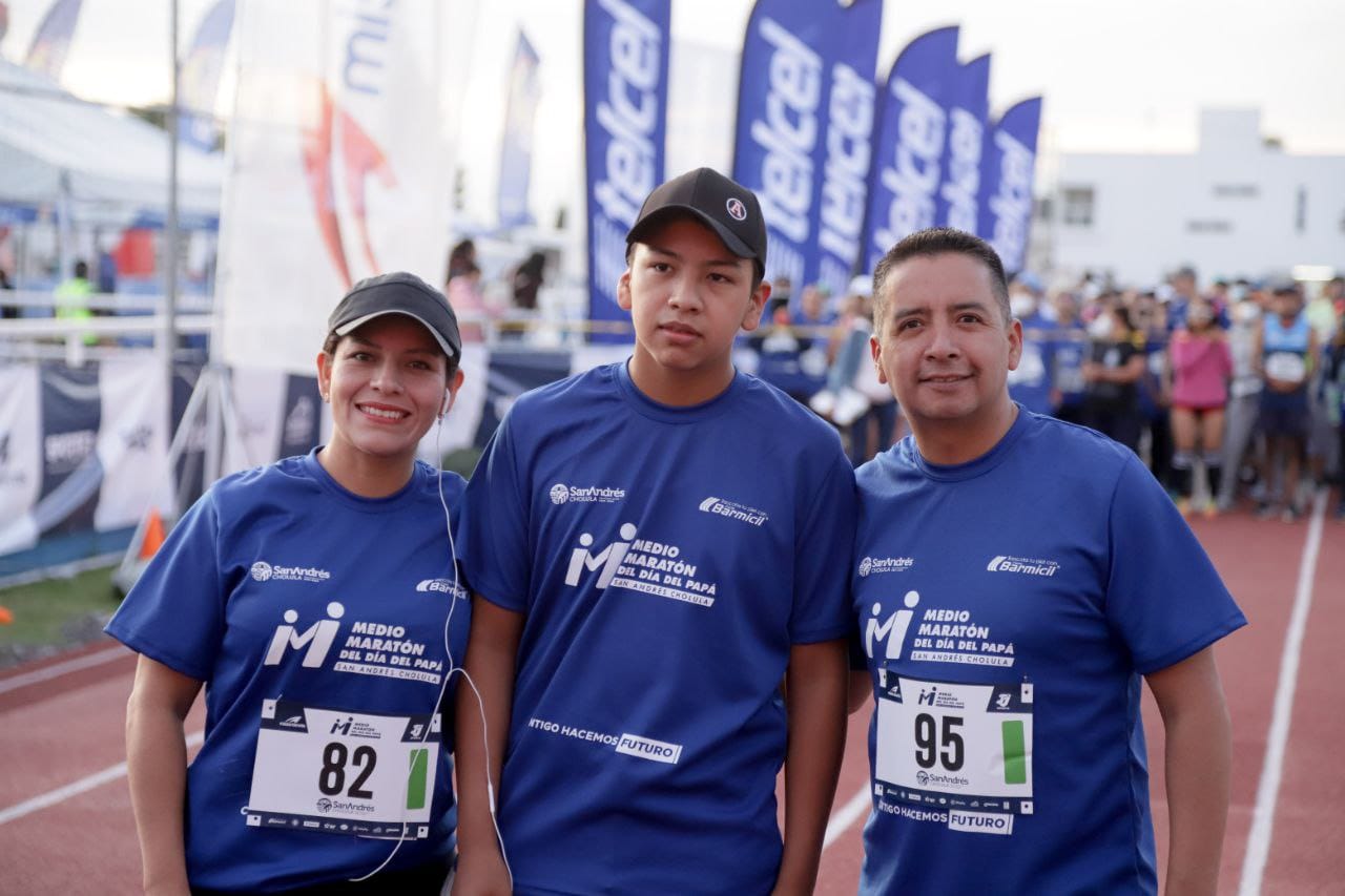 Con éxito se realizó el medio maratón del día del papá en San Andrés Cholula