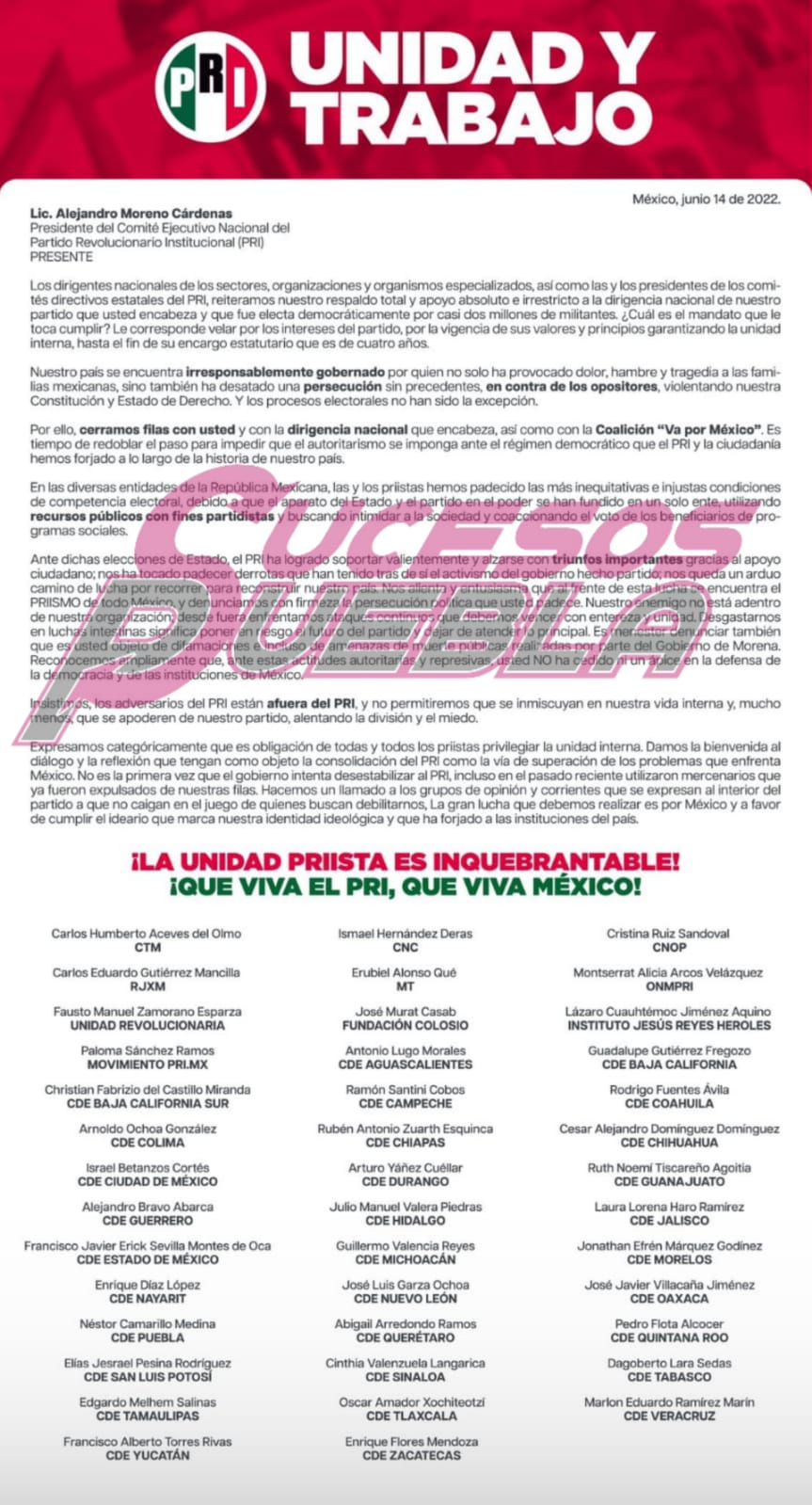 Son “aves de rapiña” quienes piden salida de líderes priistas, califica Estefan Chidiac