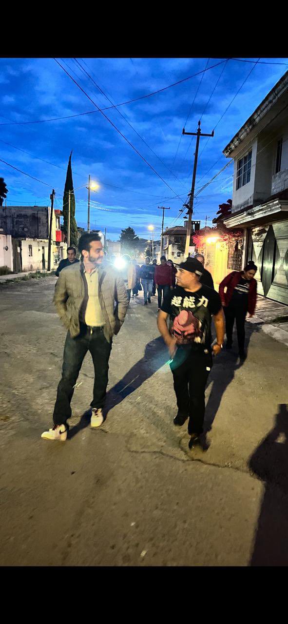 Toño López realiza recorridos nocturnos para la seguridad
