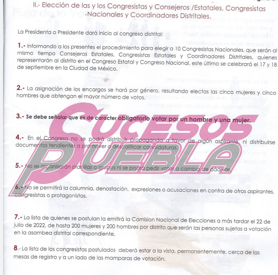 Así serán las asambleas distritales de Morena Puebla