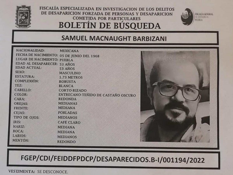 Reportan desaparición de artista plástico Samuel MacMaught