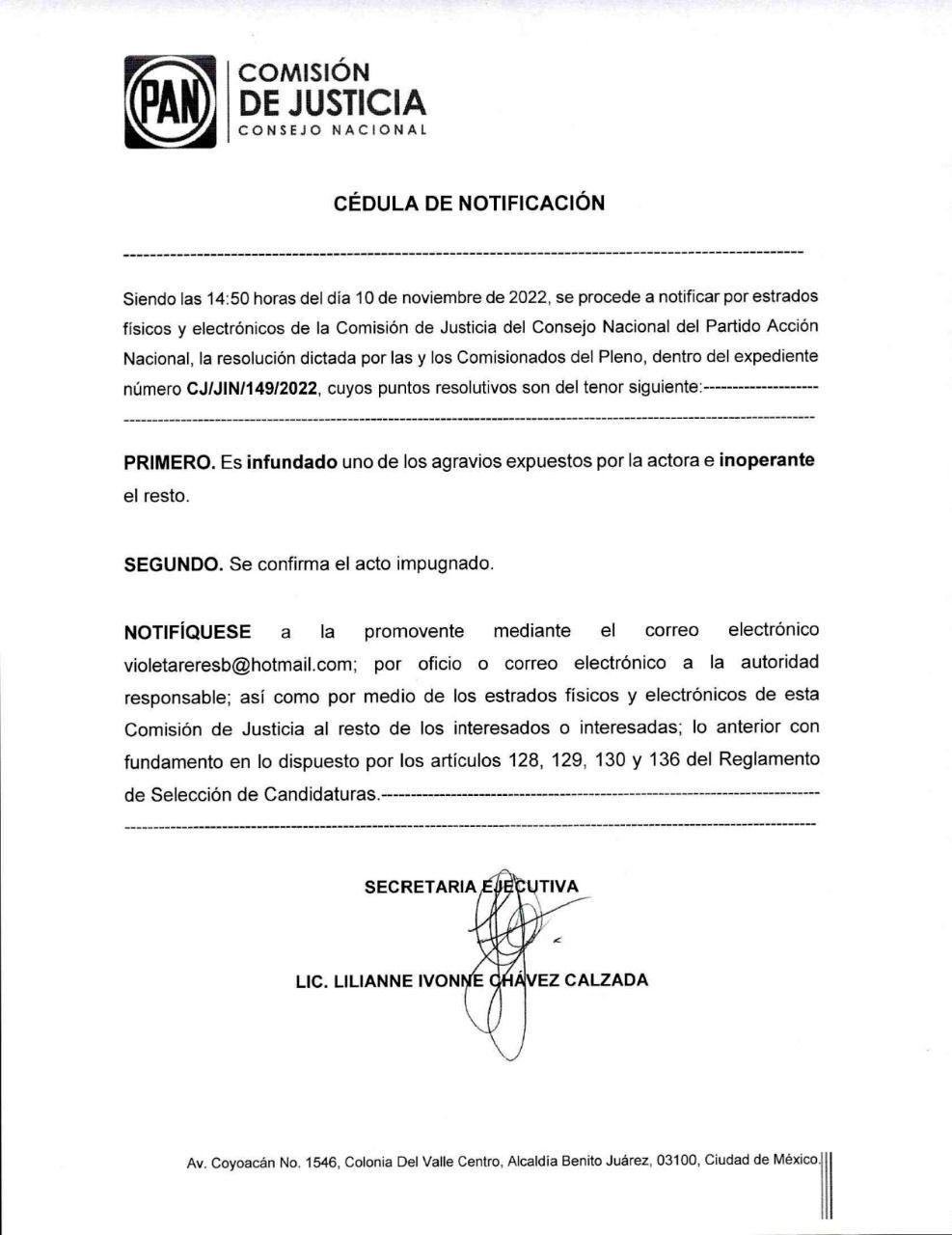 Avala Comisión de Justicia del PAN elección de consejeros en Puebla