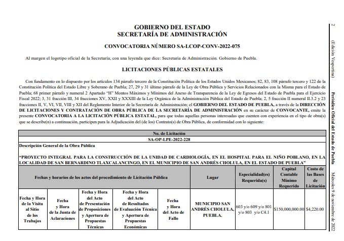 En 2023 quedará lista la Unidad de Cardiología para la niñez poblana