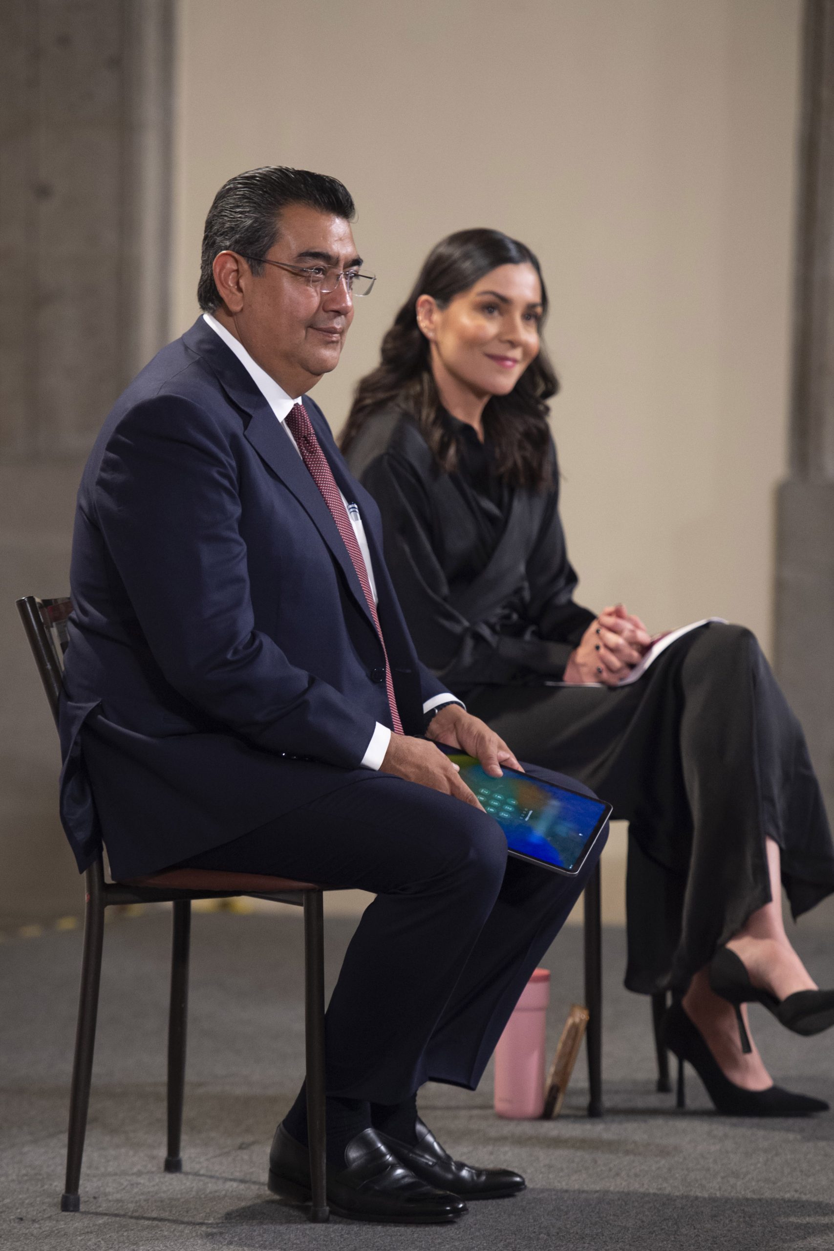 Sergio Salomón acudió a reunión de seguridad a Palacio Nacional