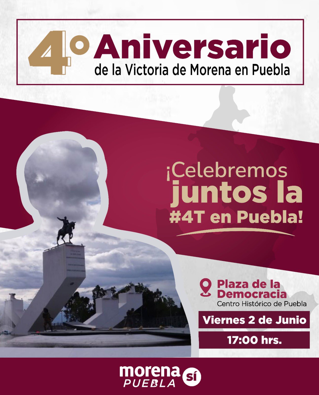 Festejará Morena aniversario de triunfo electoral en Puebla