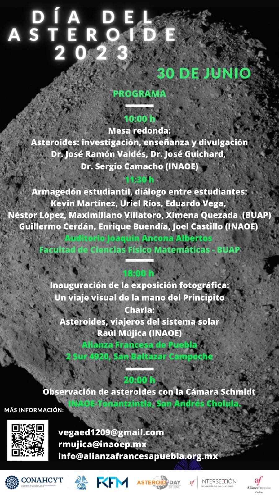 Ciencia y arte para celebrar el Día del Asteroide 2023 en Puebla