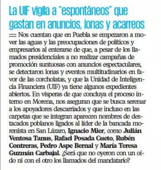 Mantiene UIF carpetas en contra de empresarios ligados a Ignacio Mier