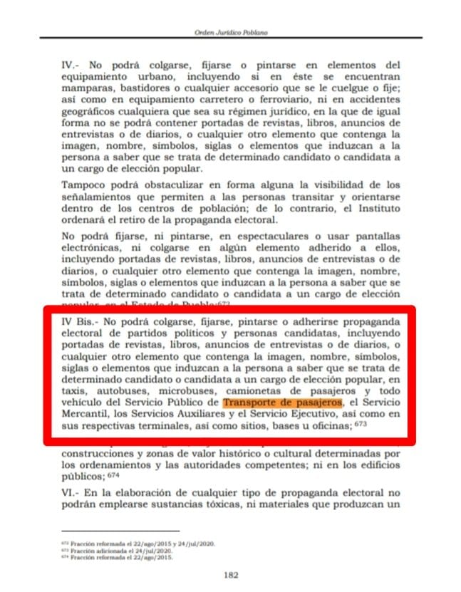 Viola Eduardo Rivera Ley Electoral, coloca propaganda en transporte público