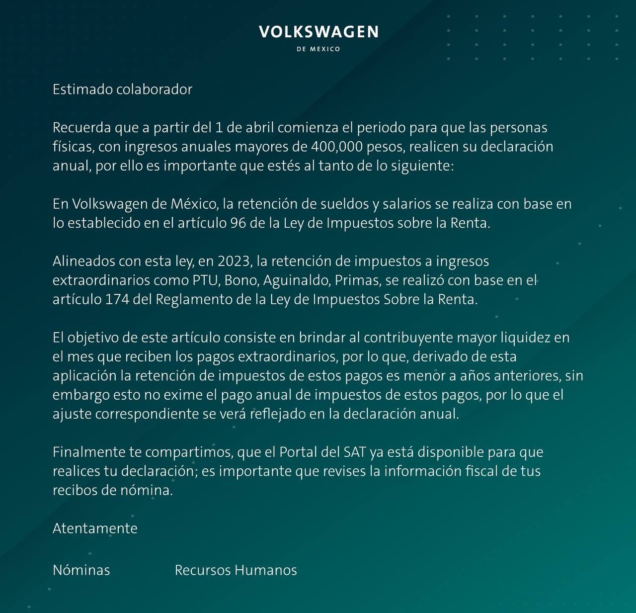 Se tensa relación laboral en la VW por error en manejo de nómina de trabajadores