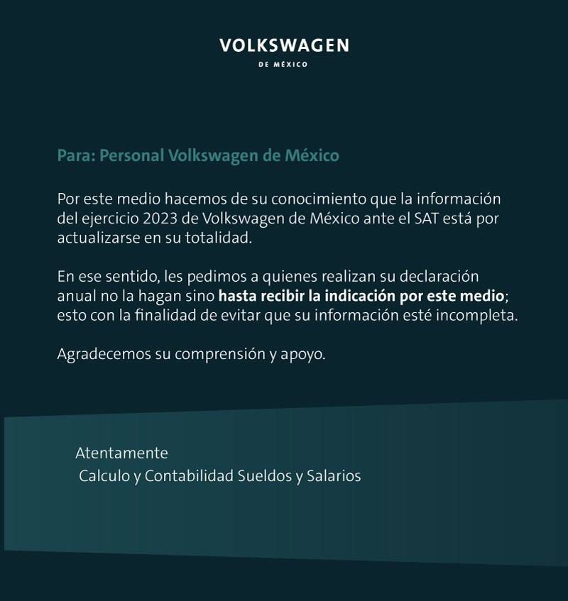 Se tensa relación laboral en la VW por error en manejo de nómina de trabajadores