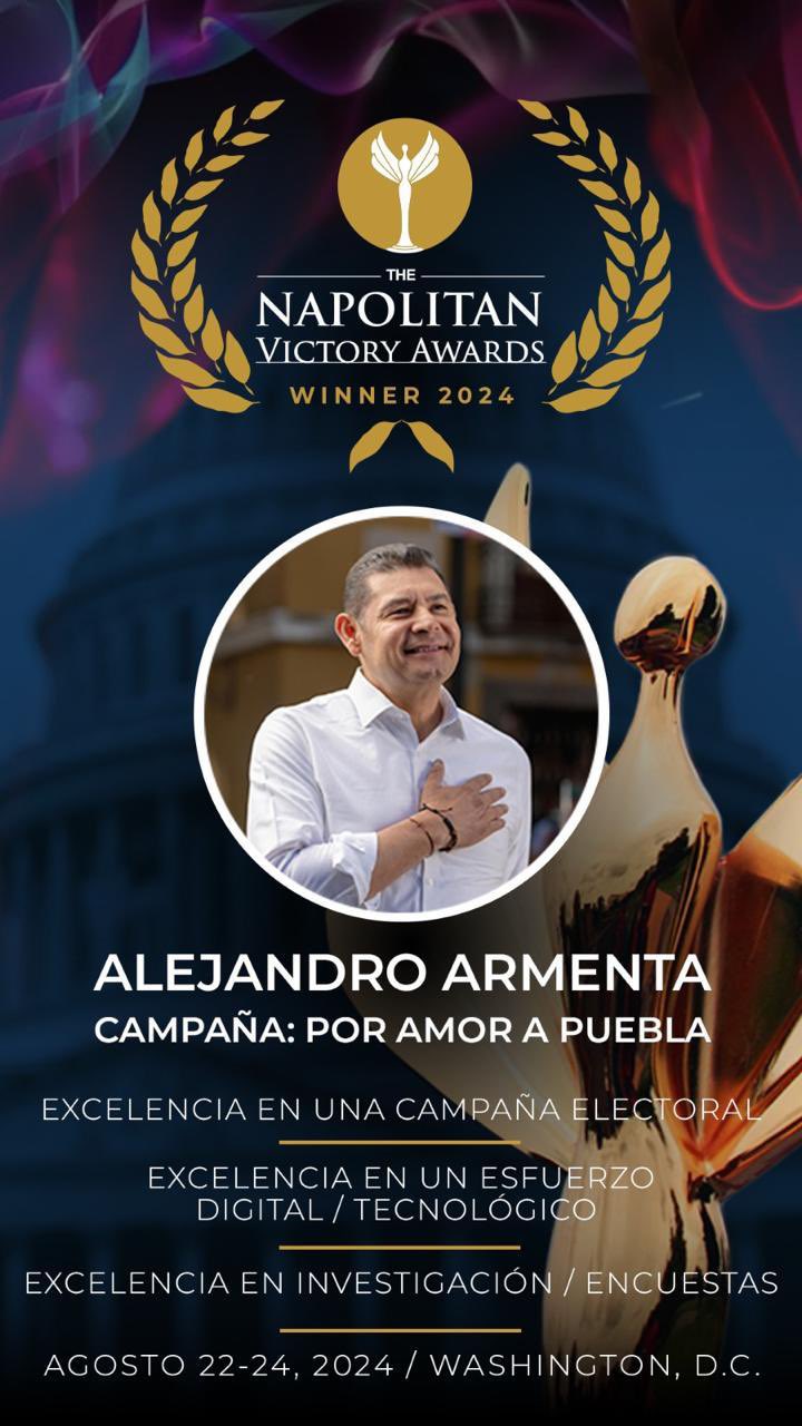 Ganan estrategas de Alejandro Armenta reconocimientos por la campaña “Por Amor a Puebla”