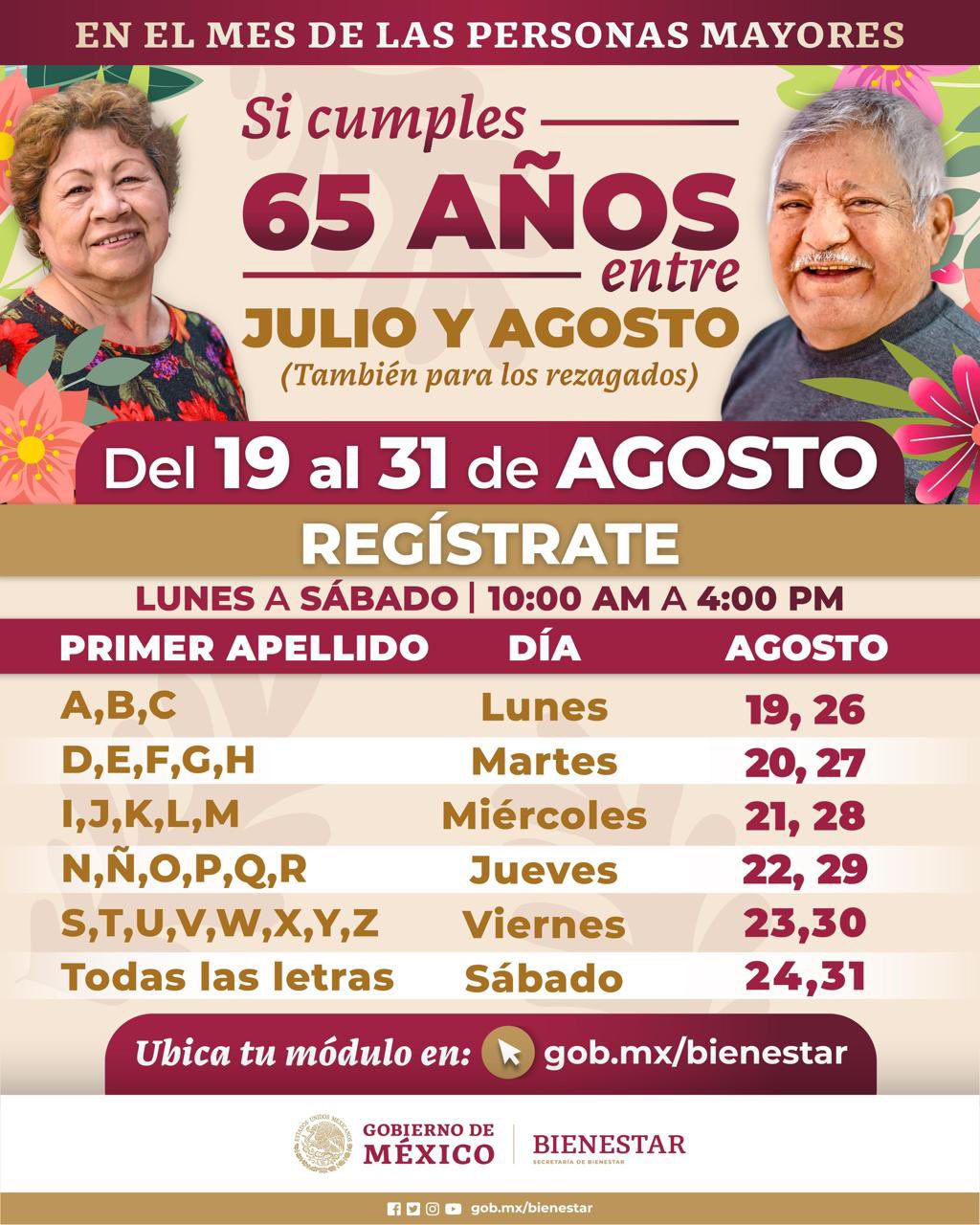 A partir de este lunes se abre registro para la pensión de adultos del Gobierno