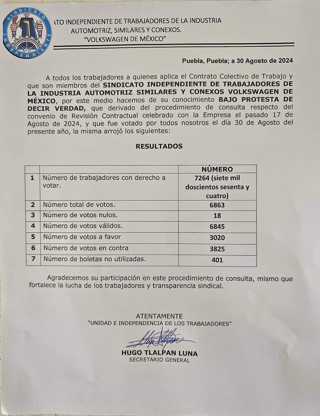 Rechazo del aumento salarial en Volkswagen complicaría llegada de inversiones SEGOB 