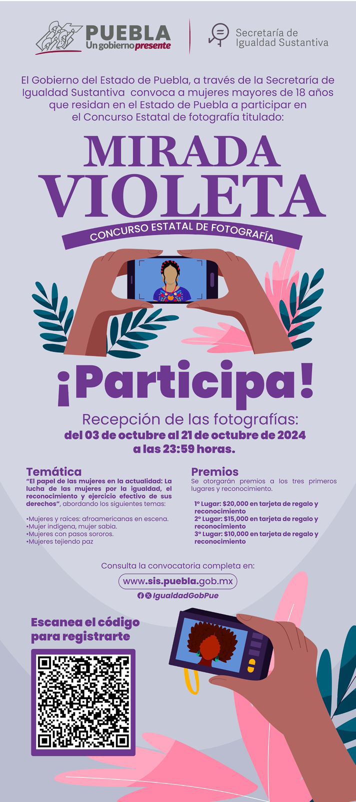 Invita Gobierno del Estado a participar en concursos a favor de la igualdad