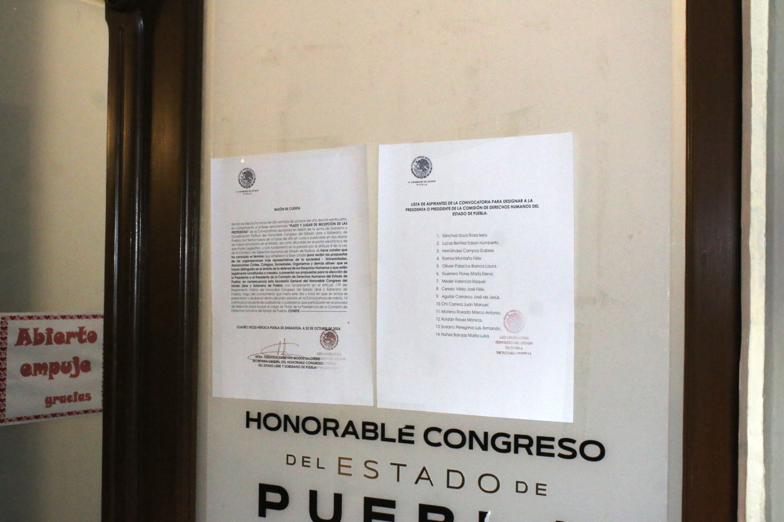 Se cierra oficialmente Convocatoria para Presidencia de la CDH