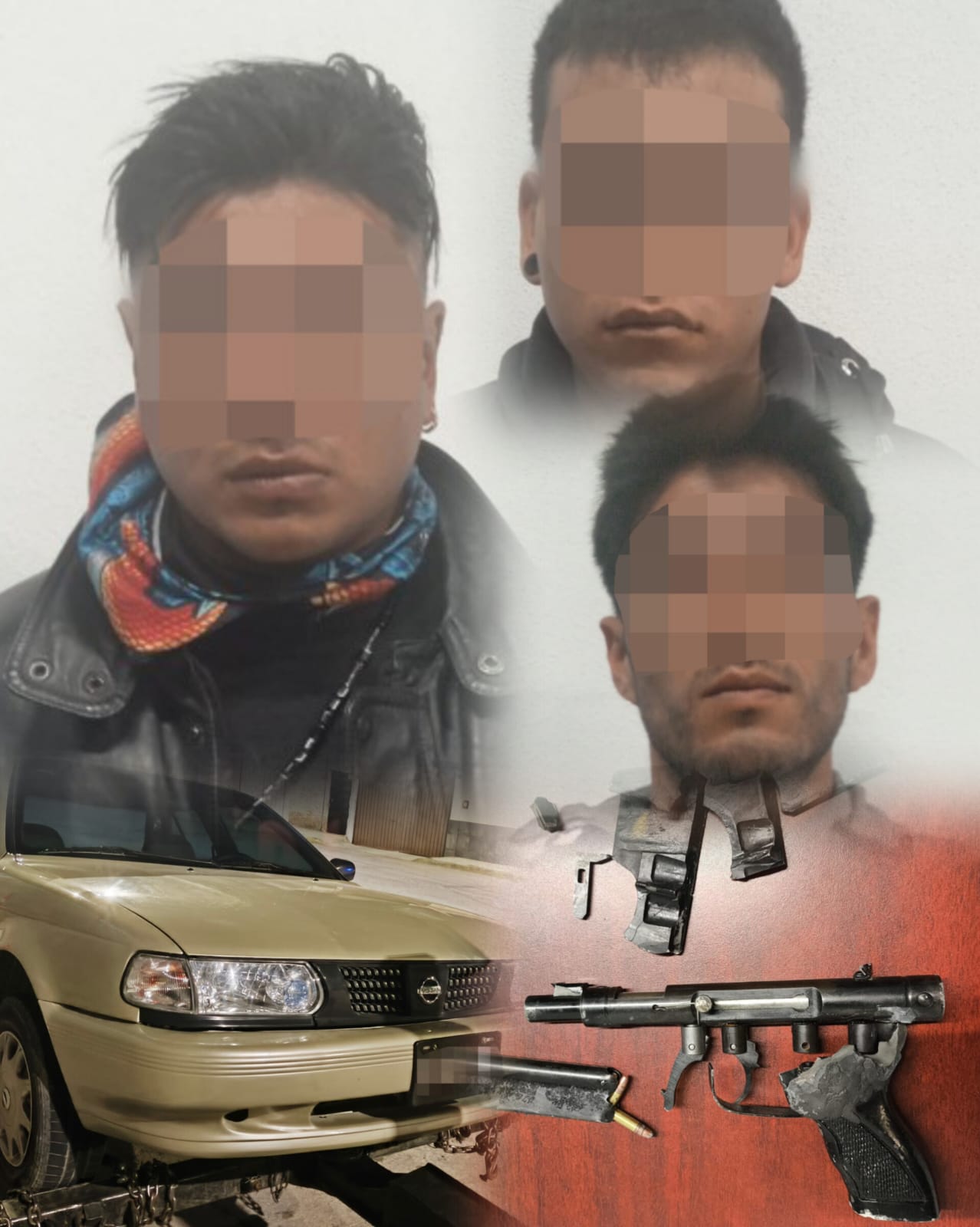 Aseguran Policías de la Ciudad a tres hombres por delitos múltiples