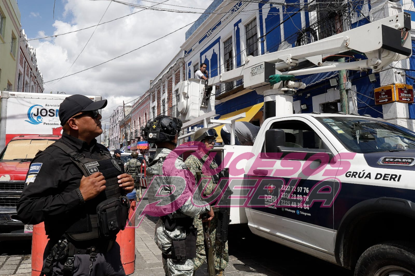 Aseguró SSP 19 cámaras en el Centro Histórico de Puebla, servían a grupos delictivos