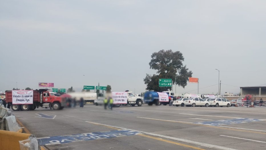 Cierran Caseta de San Marcos por manifestación de transportistas