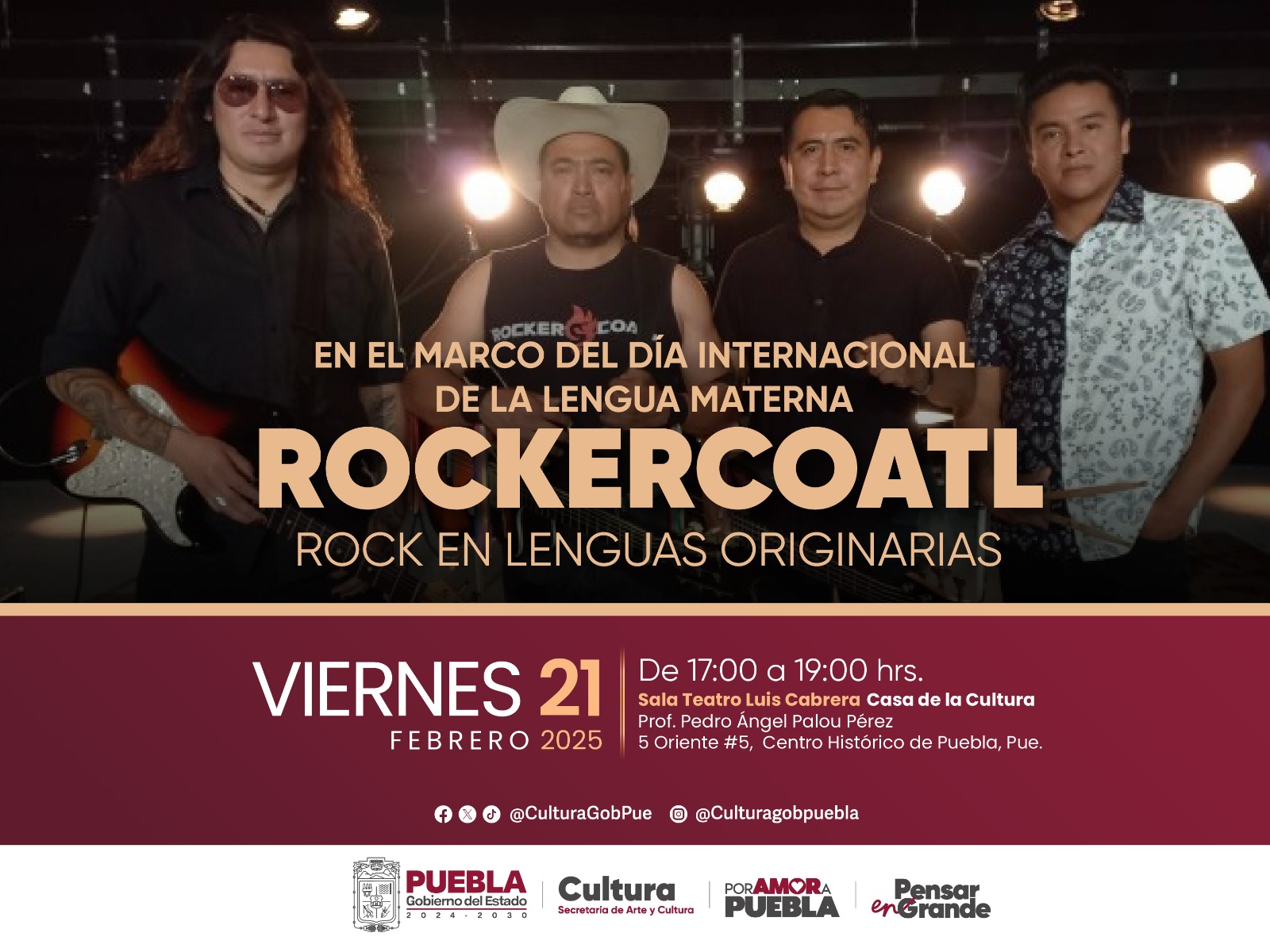 Gobierno de Puebla anuncia concierto gratuito de rock en náhuatl