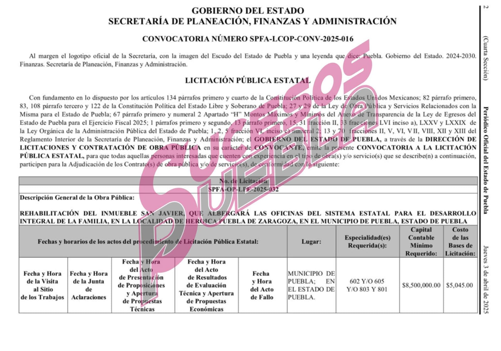 Rehabilitarán inmueble de San Javier para albergar oficinas del DIF Estatal
