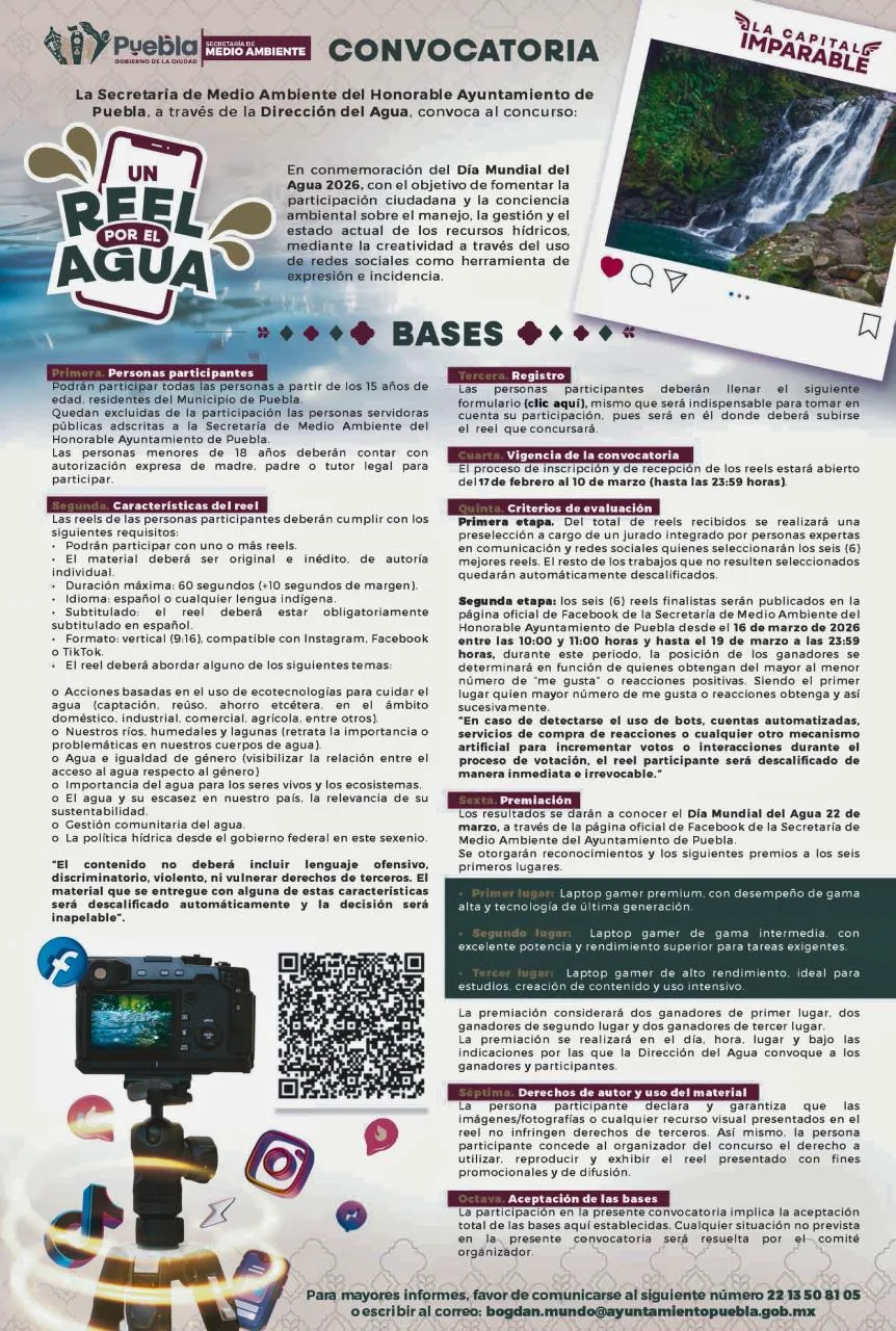 Gobierno de Pepe Chedraui lanza convocatoria “Un Reel por el Agua”