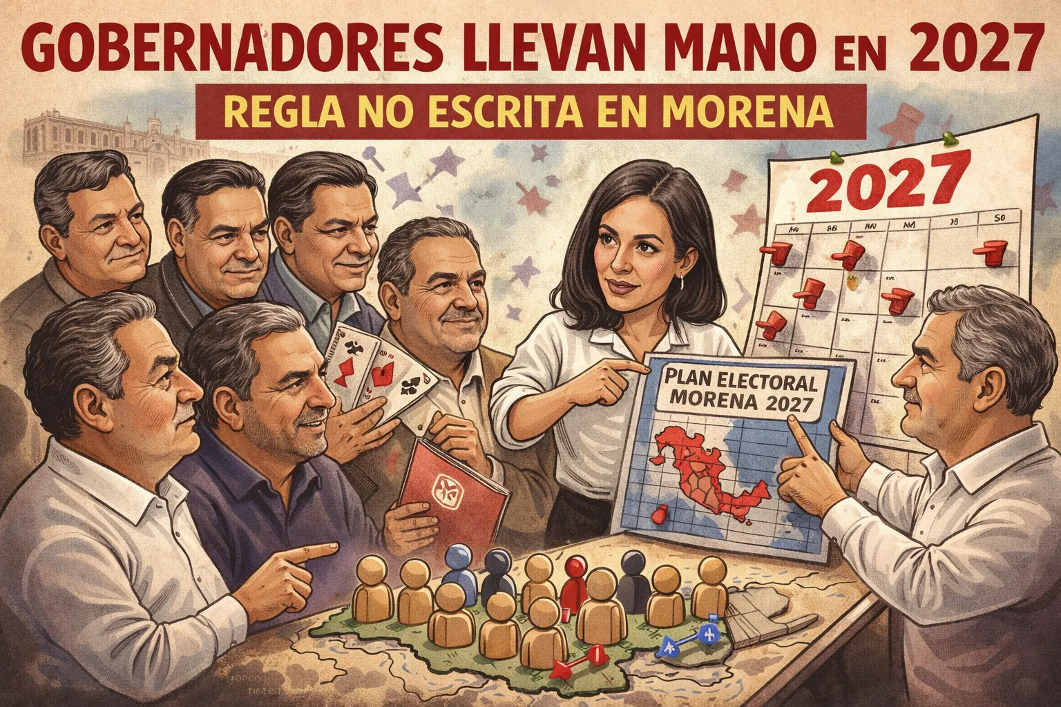 Gobernadores llevan mano en 2027, regla no escrita en Morena